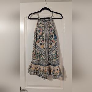 Farm Rio Floral Halter Neck Dress - Multicolor